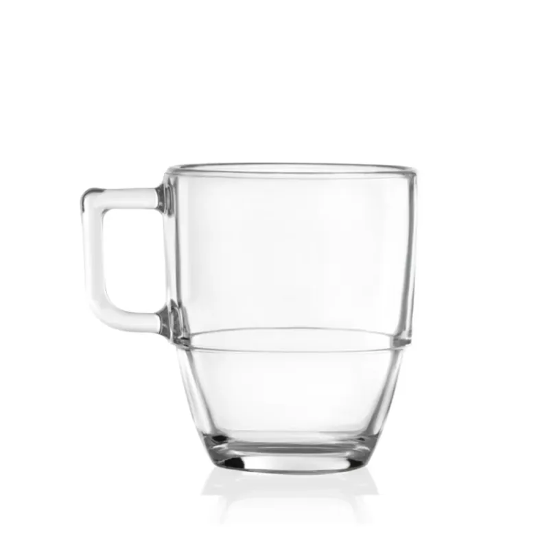 Offerta Limitata 35 cl - RCR Cristalleria Italiana Caffè Americano Tazza Cappuccino In Vetro - Set 6 Pz