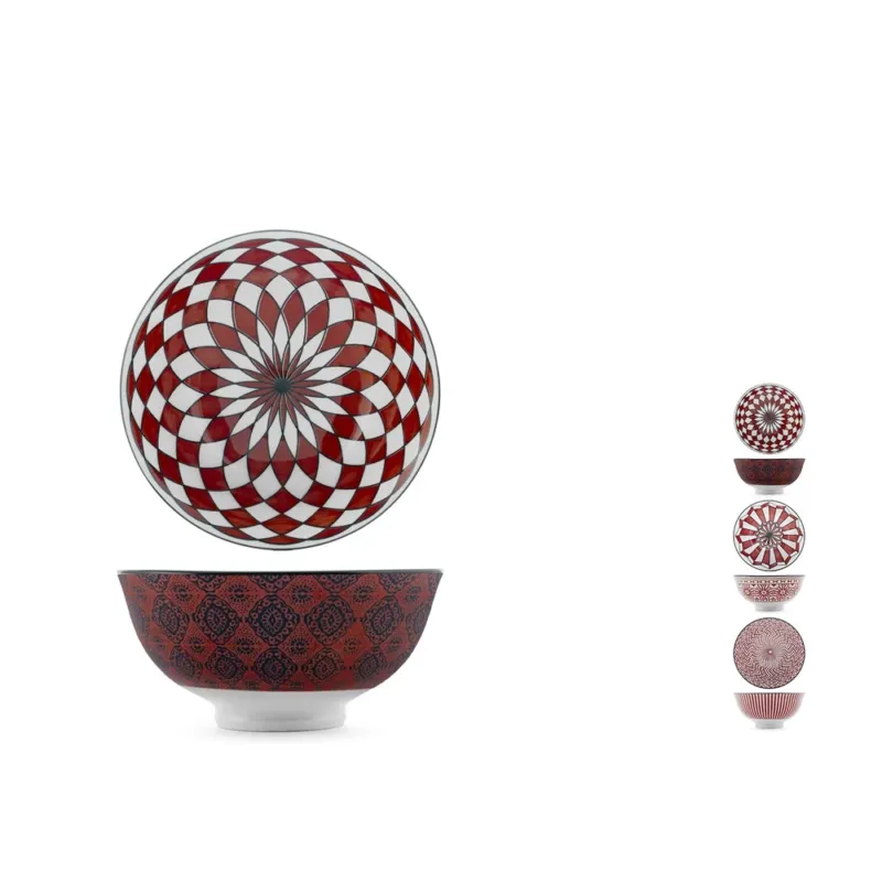 Acquista Ora 12 cm - H&H Nomad Bruno Barbieri Coppa Poke Texture Assortite In Porcellana Premium - Set 6 Pz