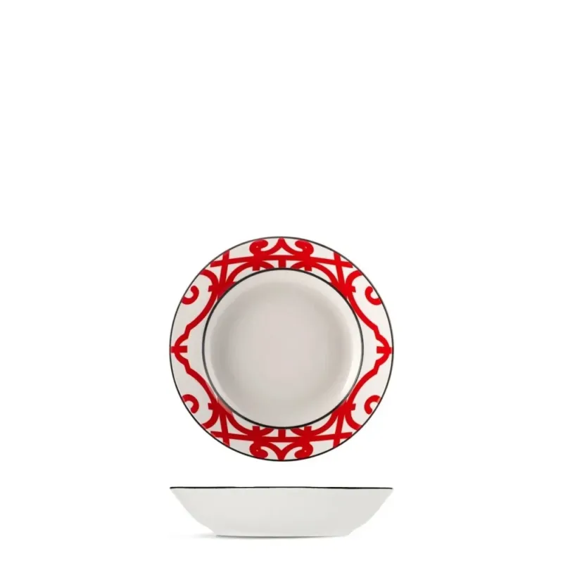 20 cm - H&H Nomad Bruno Barbieri Piatto Fondo In Porcellana Premium - Set 6 Pz Prezzo Conveniente