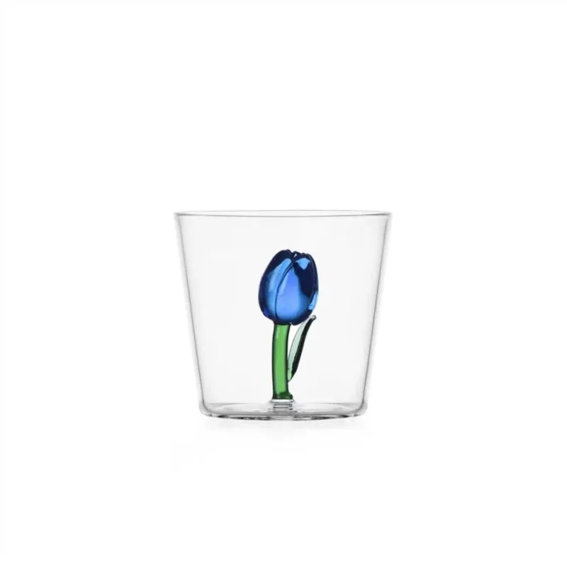 30 cl - Ichendorf Botanica Tulipano Bicchiere Acqua Tumbler In Vetro Borosilicato Soddisfatti O Rimborsati