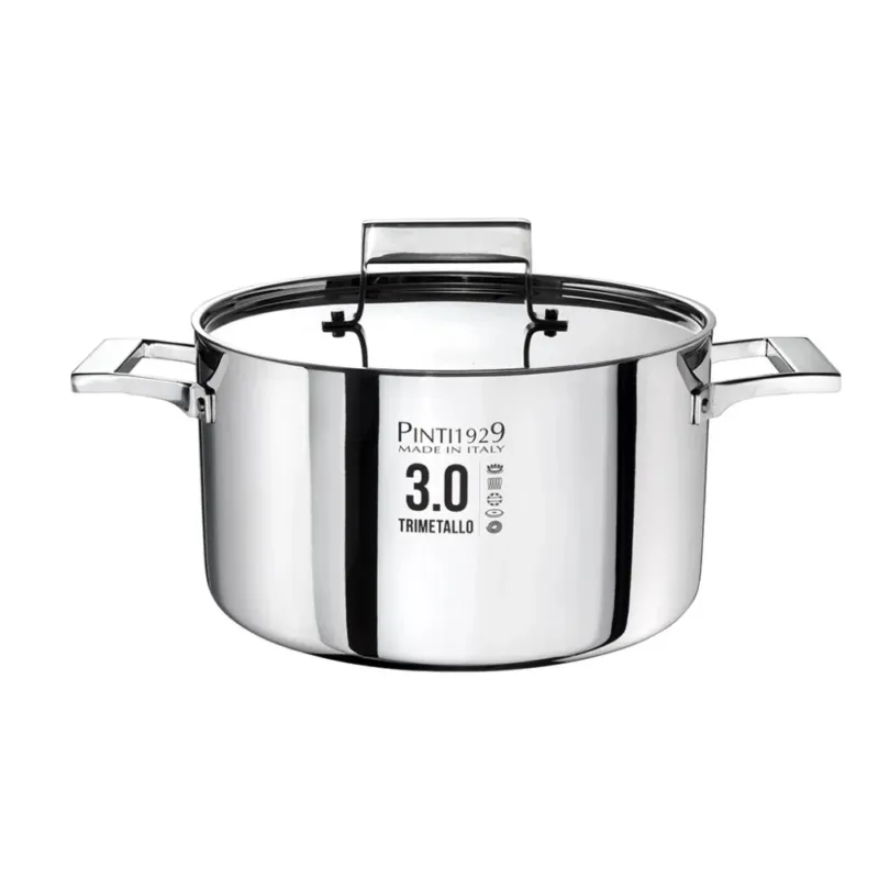 Pintinox 3.0 Casseruola Alta Con Coperchio Induzione In Trimetallo Occasione Imperdibile