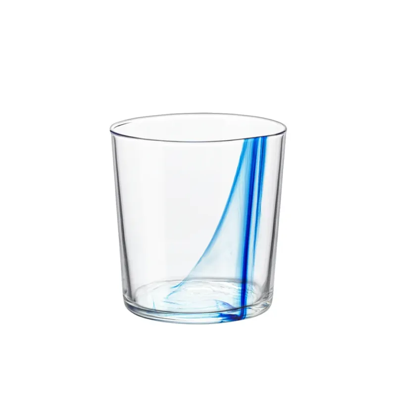 35.5 cl - Bormioli Rocco Stria Blu Bicchiere Acqua In Vetro - Set 12 Pz Ordina Subito