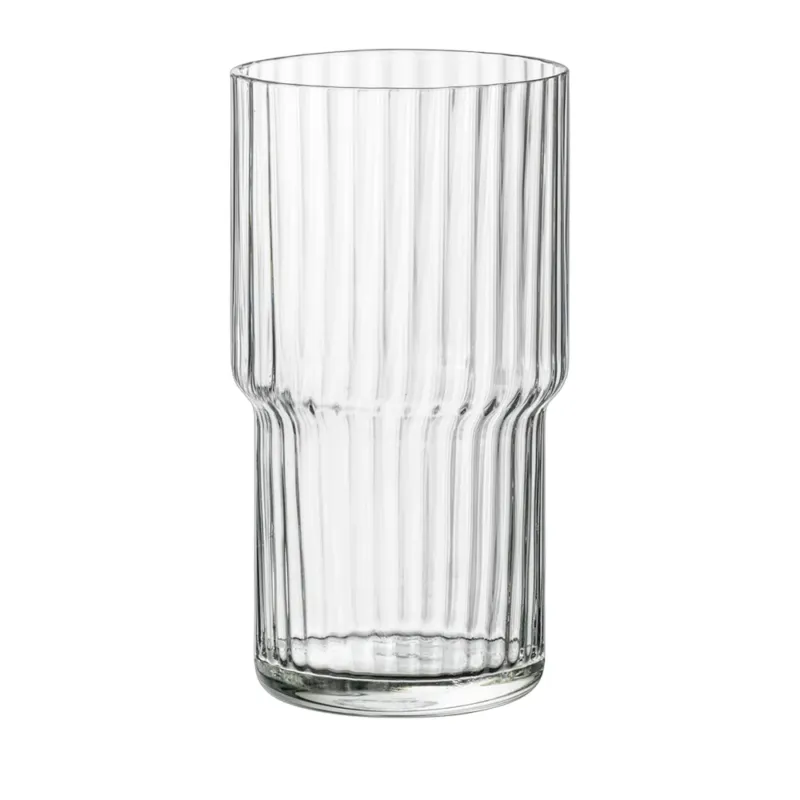 Consegna Rapida 44 cl - Bormioli Rocco Exclusiva Long Drink Bicchiere Cocktail Impilabile In Vetro - Set 12 Pz