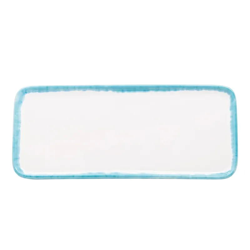 26.5x11.5 cm - Zafferano Petit Vassoio Rettangolare Fatto a Mano In Ceramica - Set 2 Pz A Buon Prezzo