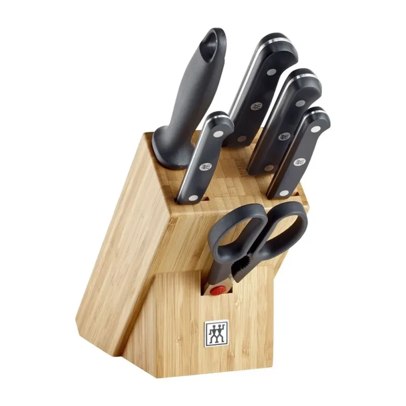 Vendita Finale Zwilling Gourmet Set Coltelli Con Ceppo In Bambù - Set 7 Pz