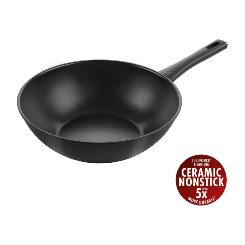 Prezzo Conveniente 30 cm - Zwilling Madura Wok Antiaderente In Alluminio