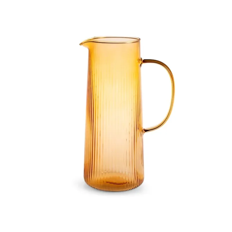 1.3 Litri - H&H Epoque Brocca Acqua In Vetro Borosilicato Direttamente Dal Produttore