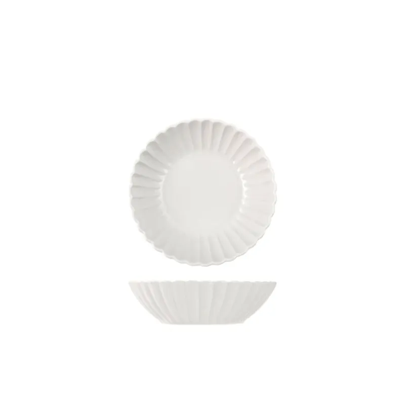 18 cm - H&H Lotus Piatto Fondo In Stoneware - Set 6 Pz Must-Have