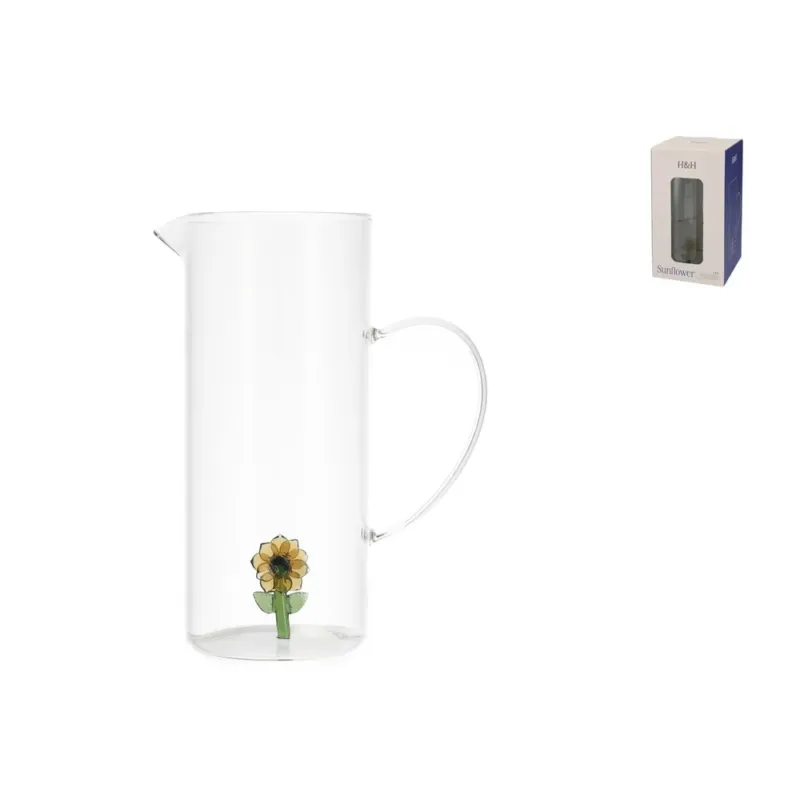 150 cl - H&H Brocca Con Decoro In Vetro Borosilicato Compra Adesso