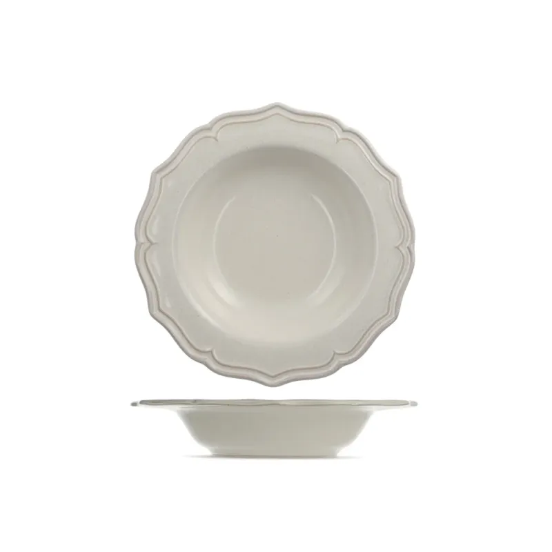 24 cm - H&H Sinfonia Piatto Fondo In Stoneware - Set 6 Pz Soddisfatti O Rimborsati