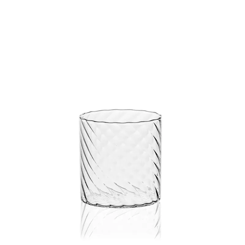 Offerta Del Giorno 41 cl - Italesse Twist Bicchiere Cocktail Tumbler Soffiato a Bocca In Vetro Borosilicato - Set 6 Pz