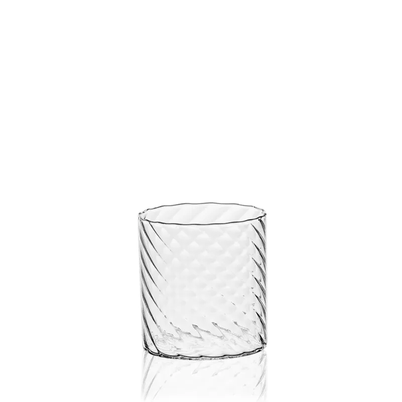 Esclusivo 32 cl - Italesse Twist Bicchiere Cocktail Tumbler Soffiato a Bocca In Vetro Borosilicato - Set 6 Pz