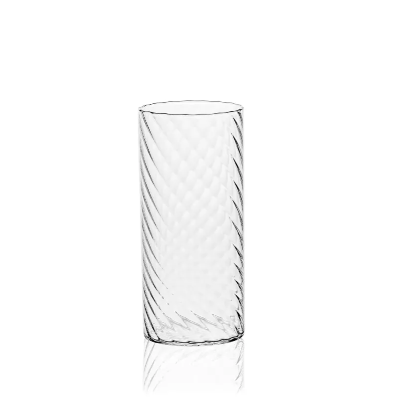 Più Venduto 38 cl - Italesse Twist Bicchiere Cocktail Highball Soffiato a Bocca In Vetro Borosilicato - Set 6 Pz