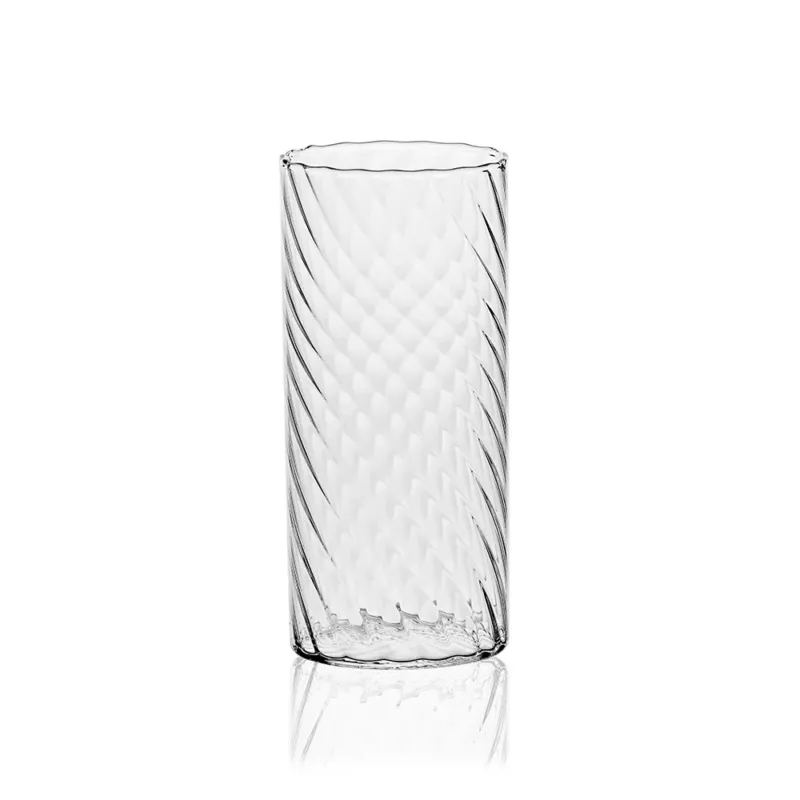 45 cl - Italesse Twist Bicchiere Cocktail Highball Soffiato a Bocca In Vetro Borosilicato - Set 6 Pz Professionale