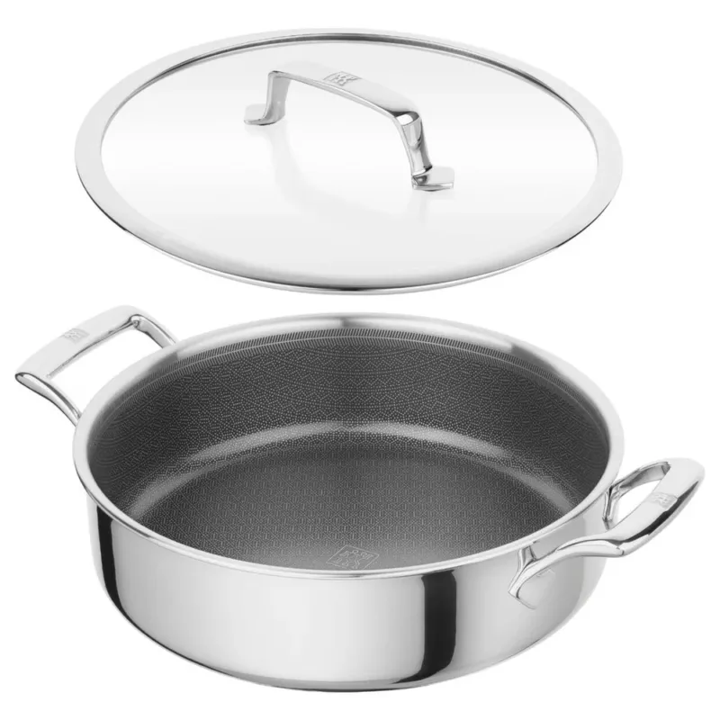 Zwilling Peak Tegame Basso Antiaderente Con Coperchio In Acciaio Inox Con Rivestimento Ceraforce Hycoat Scelto Dai Clienti