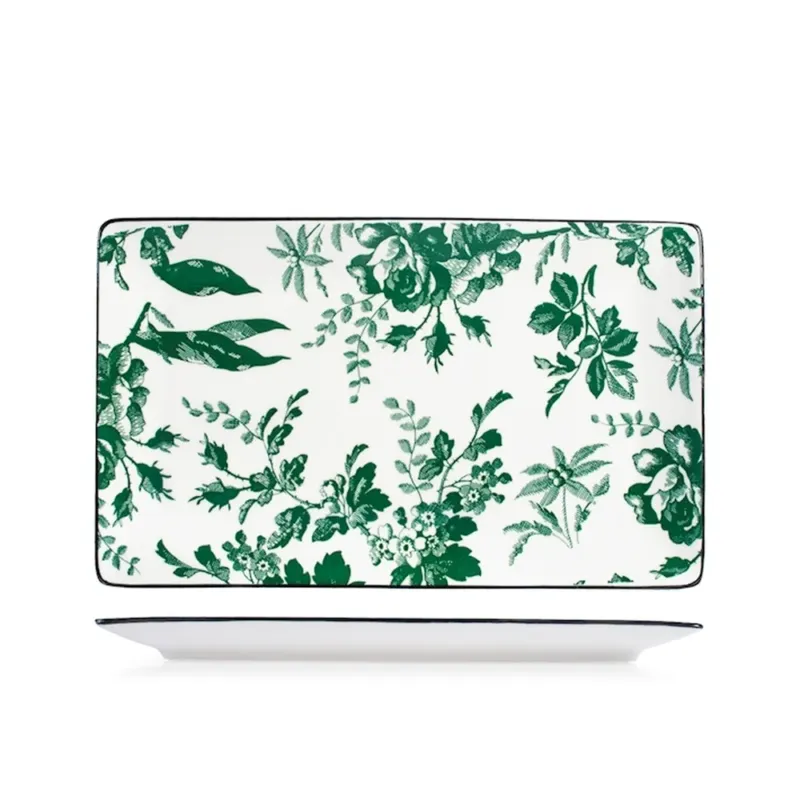 Occasione 27x16 cm - H&H Margaret Piatto Vassoio Rettangolare In Porcellana - Set 6 Pz