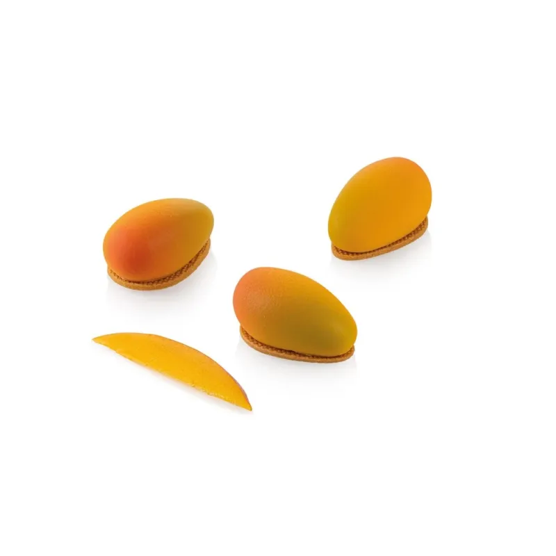 A Buon Prezzo 16 Forme - Silikomart Mango 30 Stampo Dolci Frutta Realistica In Silicone Cutter Incluso