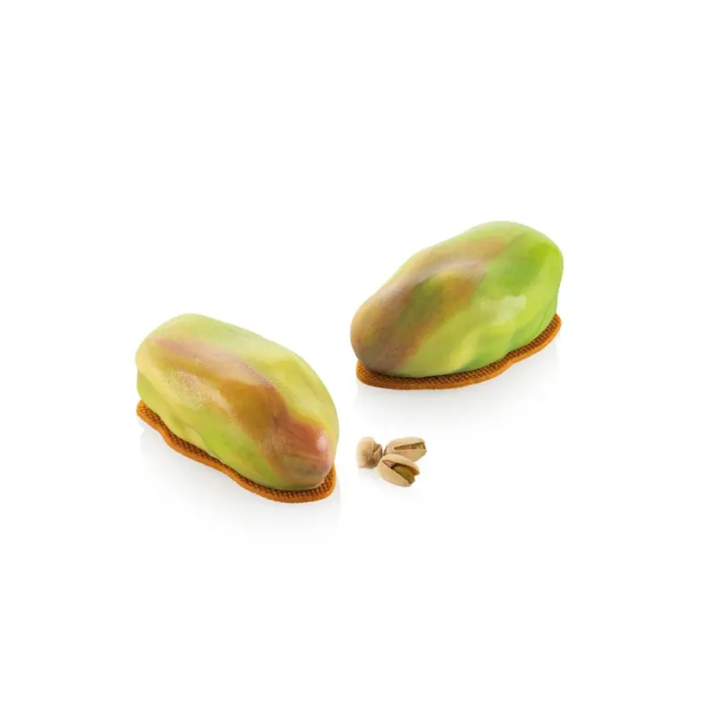 Prezzo Conveniente 6 Forme - Silikomart Pistacchio 120 Stampo Dolci Frutta Realistica In Silicone Cutter Incluso