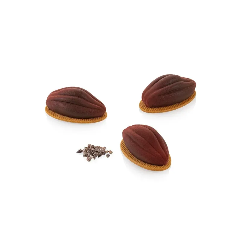 12 Forme - Silikomart Cacao 30 Stampo Dolci Frutta Realistica In Silicone Cutter Incluso Consegna Rapida