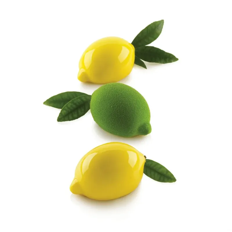 Must-Have 4 Forme - Silikomart Limone e Lime 120 Stampo Dolci Frutta Realistica In Silicone Cutter Incluso