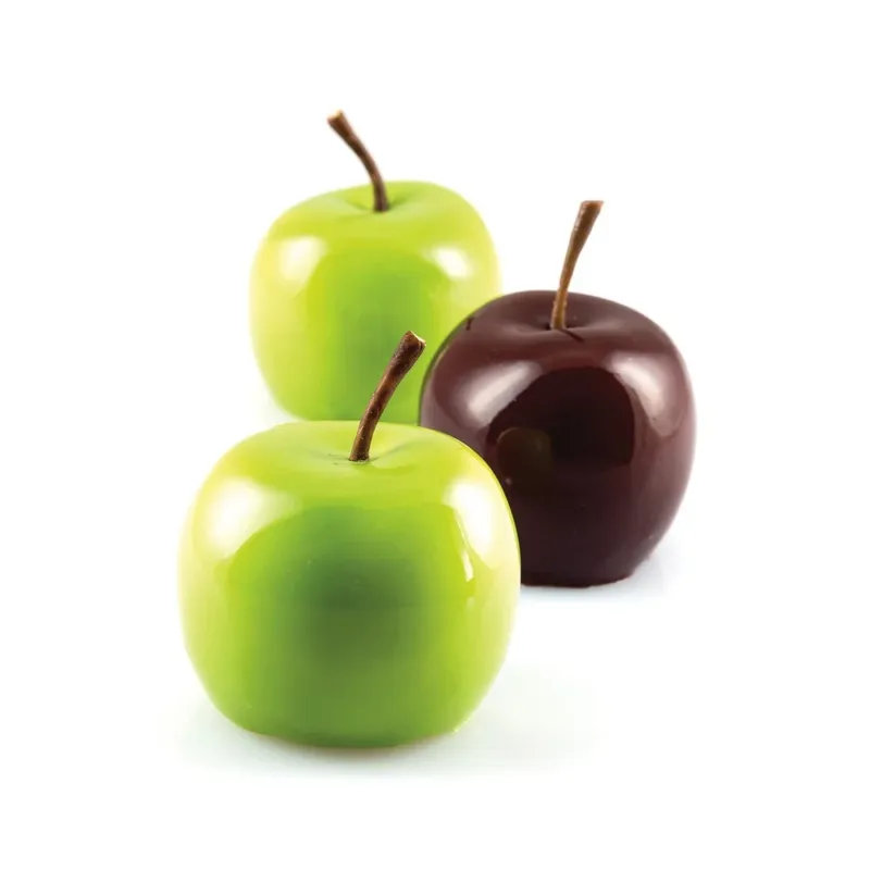 5 Forme - Silikomart Mela Ciliegia e Pesca 115 Stampo Dolci Frutta Realistica In Silicone Cutter Incluso Vendita Finale