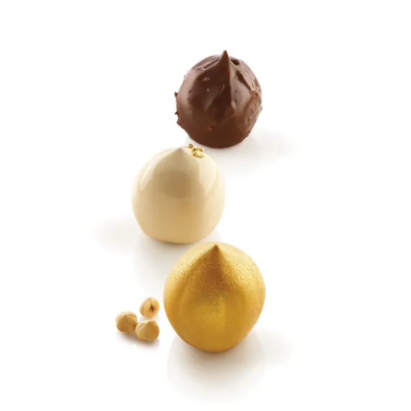 5 Forme - Silikomart Nocciola 125 Stampo Dolci Frutta Realistica In Silicone Cutter Incluso Offerta Speciale