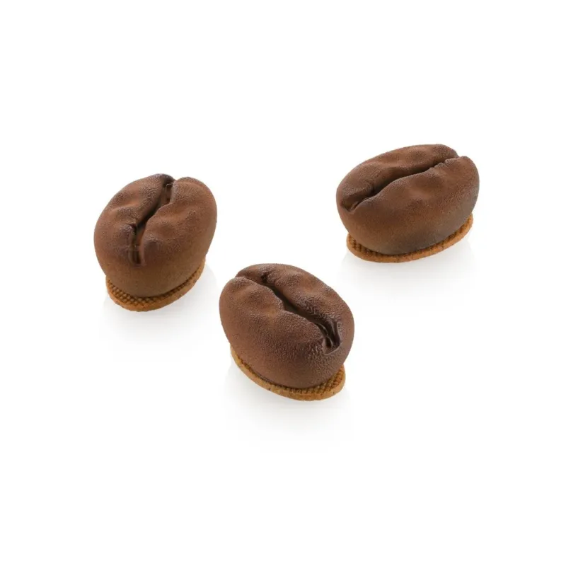 Reso Gratuito 15 Forme - Silikomart Caffè 30 Stampo Dolci Frutta Realistica In Silicone Cutter Incluso