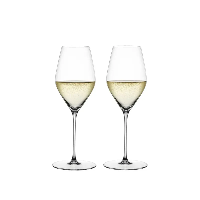 Vendita Finale 34.7 cl - Spiegelau Hi-Lite Calice Flute Champagne In Vetro Cristallino - Set 2 Pz