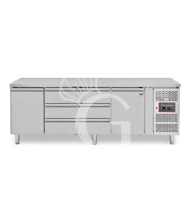 Offerta Lampo Tavolo Refrigerato 6 cassetti da 1/3 centrali e 2 porte -18°C/-22°C - Prof. 700 mm