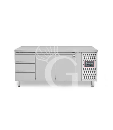 Tavolo Refrigerato 3 cassetti 2 porte -18°C/-22°C - Prof. 700 mm A Buon Prezzo