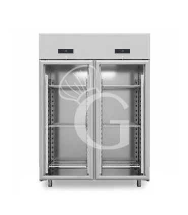 Armadio Refrigerato Ventilato doppia temperatura 2 porte vetro -2°/+10°C e -18°/-22°C Popolare