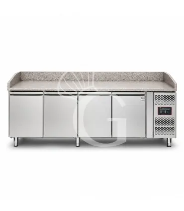 Banco Pizza refrigerato piano in granito 4 porte 770 LT Economico