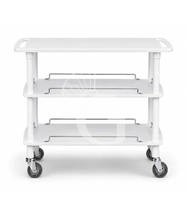 Occasione Carrello di servizio in legno con 3 ripiani color bianco L 1100 x P 550 x H 890 mm