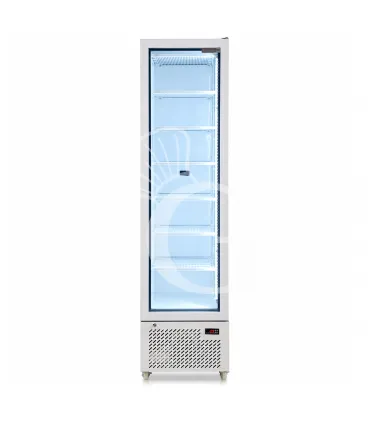 Armadio congelatore statico slim con porta vetro 208 LT, -18°C/-22°C, colore bianco Acquista Ora