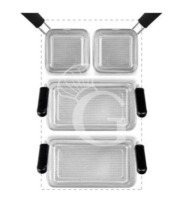 Subito Disponibile Set di cestelli cuocipasta - 2xGN1/6 + 2xGN1/3 H 200mm - acciaio inox compatibile con SCP1V90G, SCP2V90G, SCP2V90E, SCP1V90E