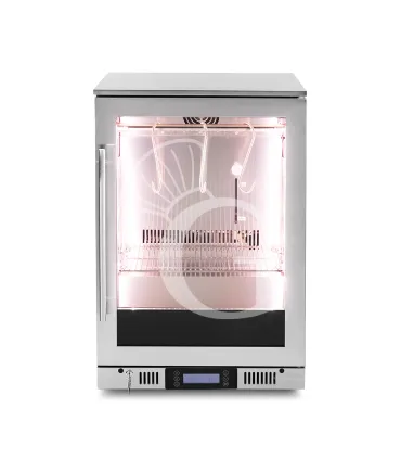 Armadio Refrigerato Professionale per Frollatura Carne +2°C / +10°C con Porta in Vetro - 110 Lt, Lampada UV e Controllo Umidità Offerta Lampo