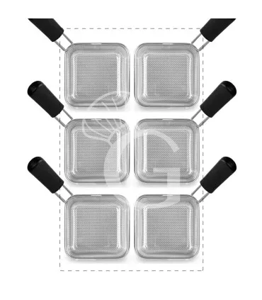 Set di cestelli cuocipasta - 6x GN1/8 - H 200mm - acciaio inox compatibile con SCP1V90G, SCP2V90G, SCP2V90E, SCP1V90E Offerta Del Giorno
