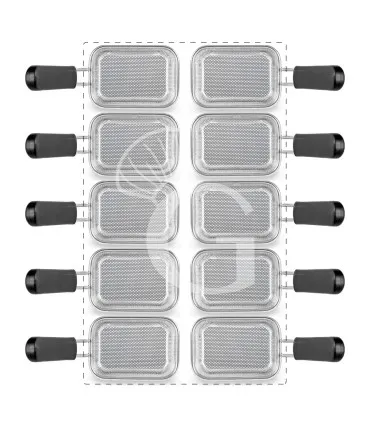 Set di cestelli cuocipasta - 10x GN1/8 - H 160mm - acciaio inox compatibile con SCP1V90G, SCP2V90G, SCP2V90E, SCP1V90E Occasione Imperdibile