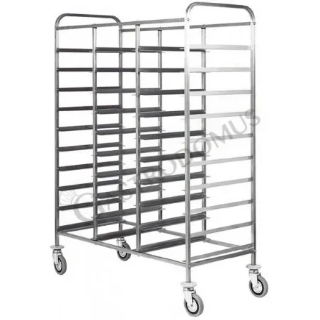 Scelto Dai Clienti Carrello portavassoi con telaio rinforzato senza sponde per 30 vassoi GN1/1 - L 1100 x P 620 x H 1750 mm