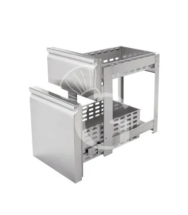 Prezzo Basso Kit 2 cassetti 1/3 + 2/3 (montati) per tavoli profondità 700 mm