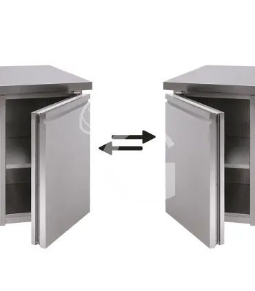 Inversione apertura porta su pensili, lavelli e tavoli in acciaio inox ad una porta Promozione