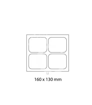Miglior Prezzo Stampo 160x130 mm GN1/8 a 4 impronte per termosigillatrice modello TS400