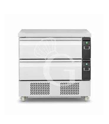 Soddisfatti O Rimborsati Cassettiera doppia refrigerata con ruote, 4xGN1/1, conversione di temperatura da negativa a positiva, due unità refrigeranti