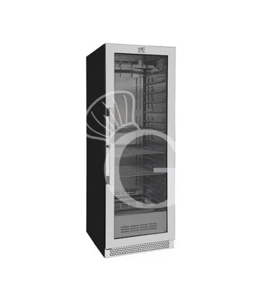 Promozione Esclusiva Armadio Refrigerato Professionale per Frollatura Carne +1°C / +25°C con Porta in Vetro - 352 Lt, Lampada UV e Controllo Umidità