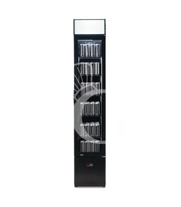 Frigo bibite ventilato porta battente con canopy 99 LT 2°C/+10°C colore nero A Buon Prezzo