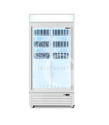 Frigo bibite ventilato 2 porte scorrevoli con canopy 490 LT 2°C/+10°C colore bianco Bestseller