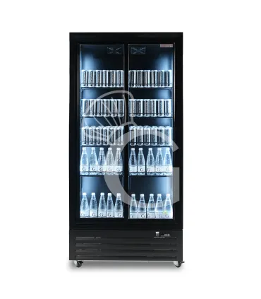 Direttamente Dal Produttore Frigo bibite ventilato 2 porte scorrevoli 490 LT 2°C/+10°C colore nero