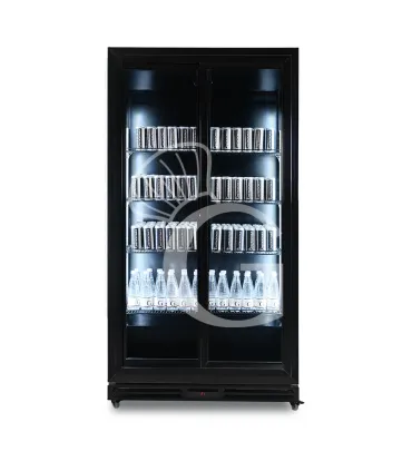 Più Venduto Frigo bibite ventilato 2 porte scorrevoli 850 LT 2°C/+10°C colore nero