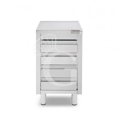 Spedito Oggi Cassettiera inox con 4 cassetti L 500 x P 700 x H 855 mm