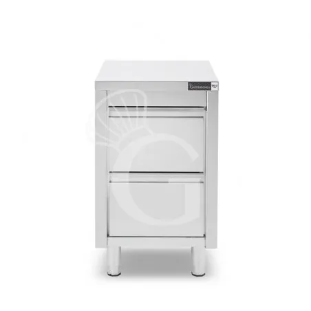 Cassettiera inox con 2 cassetti L 500 x P 700 x H 855 mm Novità